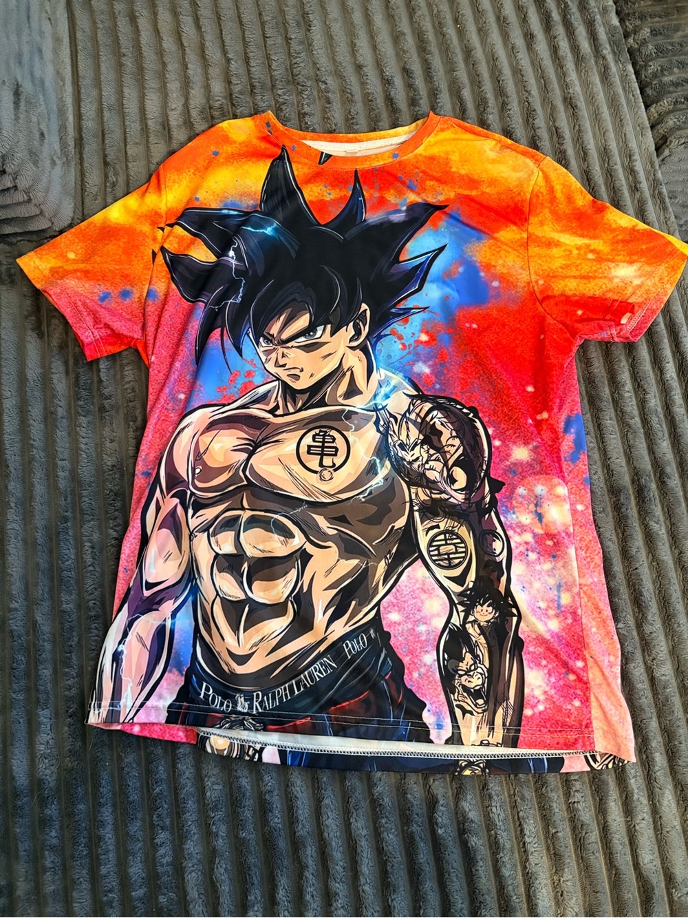 Goku Orange & Blue Dragon/Anime Graphic Tee-men